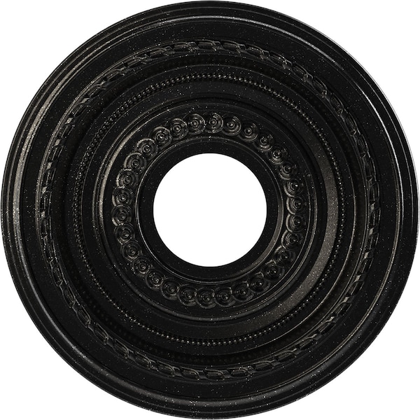 Ekena Millwork Cole PVC Medallion (Canopies up to 4 1/4"), 13"OD x 3 1/2"ID x 3/4"P, Textured Metallic Galaxy CMP13COAGX - main
